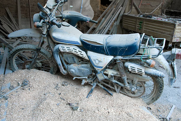 Abandon motorcycle stock photo
