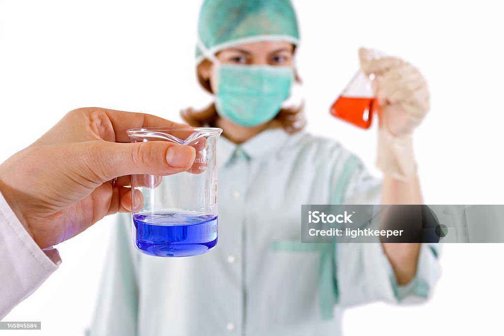 Medico, chimiche o biologiche concetto isolato di ricerca - Foto stock royalty-free di Adulto