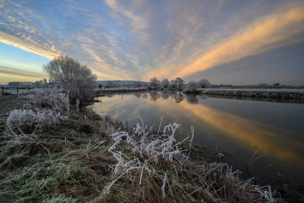 istock Winter landscape by the River Avon 1458458179