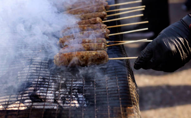 istock Sausages on the barbecue 1458462913
