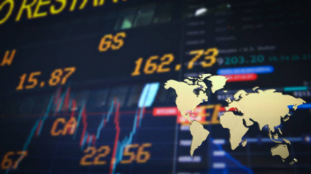 istock The gold world map on chart background for education or business concept 3d rendering 1458464593