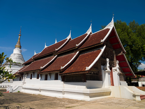 Lampang city, Thailand. November 20, 2022. Wat Kaew Don Tao Suchadaram Temple. It is the principal Buddhist temple in Lampang