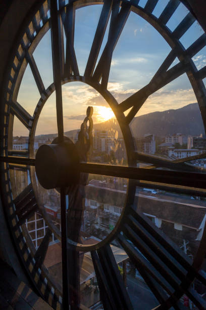 Behind the Clock Tower in One Nimman at Sunset.