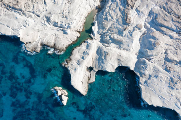 istock White chalk cliffs in Sarakiniko, Milos island, Cyclades, Greece 1458467072