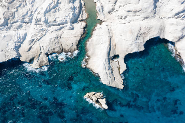 istock White chalk cliffs in Sarakiniko, Milos island, Cyclades, Greece 1458467321