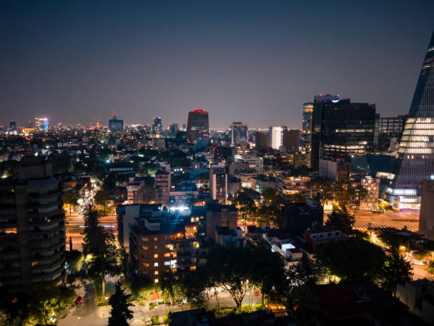 istock Mexico City skyline at night 1458469274