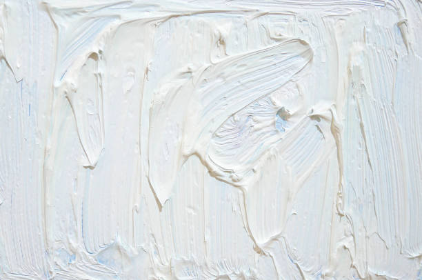 istock White acrylic brushstoke painting background. 1458470262