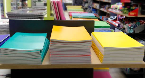 istock Paper Notebooks in a bookstore 1458470399