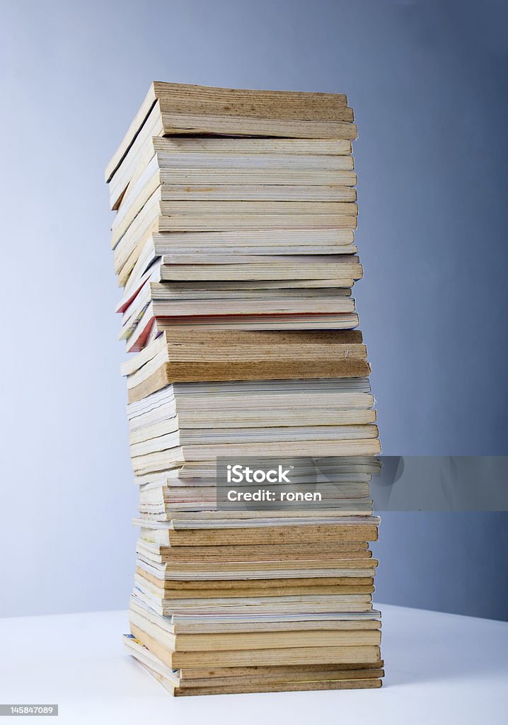 stack di Libro vecchio - Foto stock royalty-free di Bianco