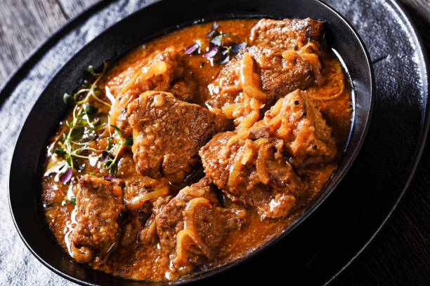 istock Flemish Stew, carbonnade, meet stew in bowl 1458471811