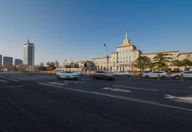 beijing chang'an avenue main road - changan avenue fotografías e imágenes de stock