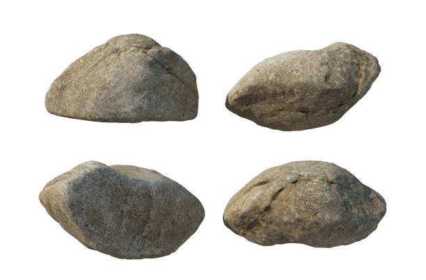istock 3D render stone of various shapes with white background 1458476383
