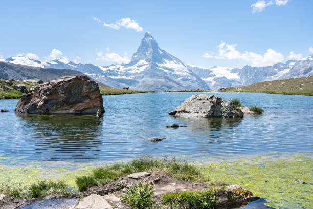 istock Matterhorn with Stellisee, Zermatt,  Switzerland 1458480597
