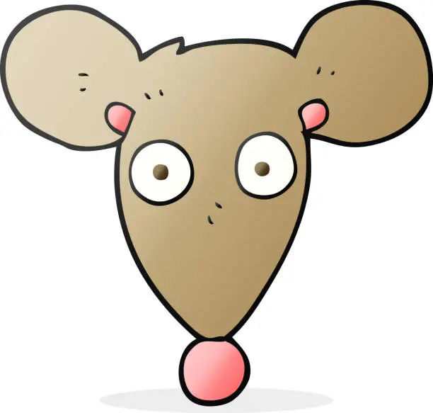 Vector illustration of freehand drawn cartoon mouse