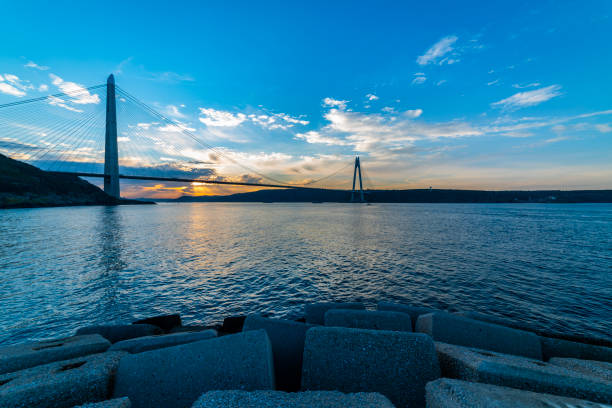 istock Yavuz Sultan Selim Bridge in Istanbul, Turkey. Sunset view. 1458482802