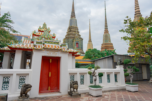 Serene view of Wat Pho buddhist temple in Bangkok