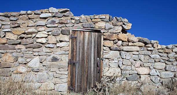 istock The Front of an old Stone House 145849467
