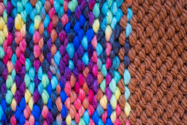 istock Textile, scarf or sweater textured surface, back or wrong side. Warm accessories, clothing 1458497493