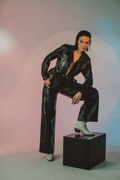 istock Fashion model in studio 1458497834