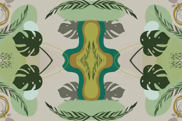 Vector illustration of Tropical organic abstraction