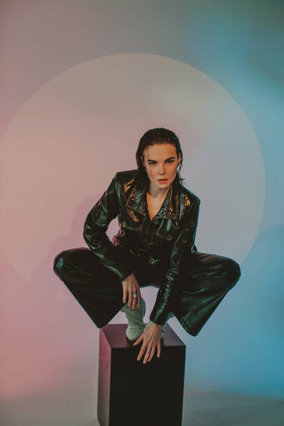 istock Fashion model in studio 1458499482