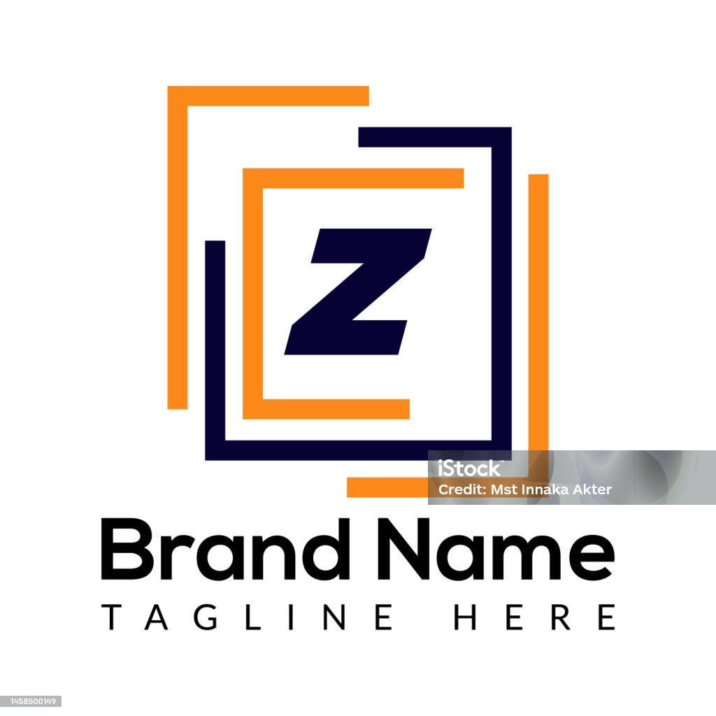 Abstract Z Abstract Z Letter Modern Initial Symbol Design Stock Illustration ...