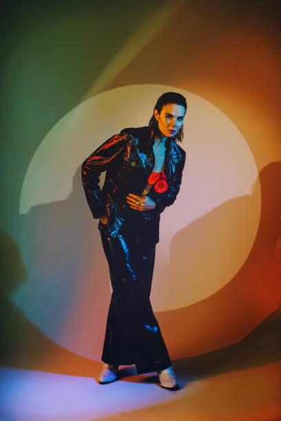 istock Fashion model in studio 1458501373