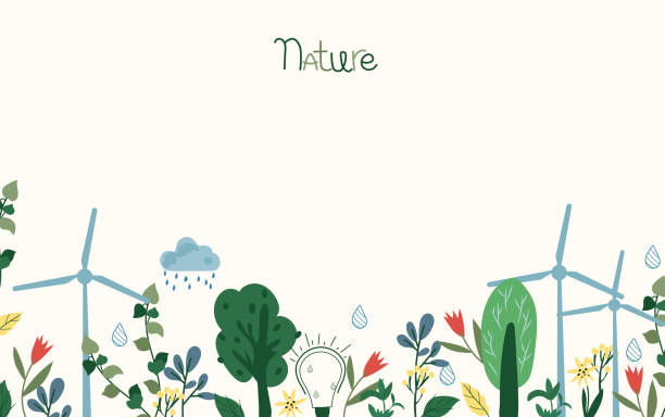 The concept of nature conservation and ecology. Nature as a source of energy for man. Planet earth in the hands of man. Green planet, earth day. Suitable for social posters, cards, logos, banner The concept of nature conservation and ecology. Nature as a source of energy for man. Planet earth in the hands of man. Green planet, earth day. Suitable for social posters, cards, logos, banner energy conservation posters drawing stock illustrations