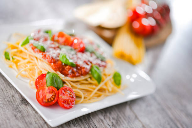 Spaghetti with tomato sauce