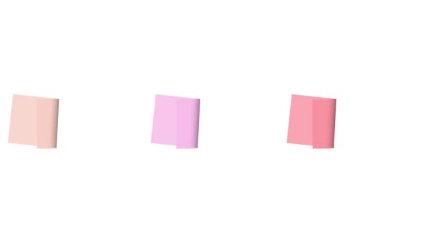Animation material to peel off a pink sticky note (white background)