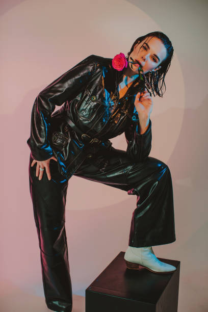 istock Fashion model in studio 1458503946
