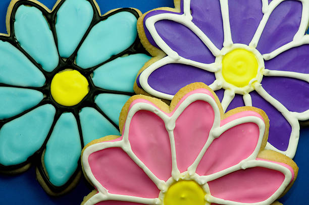 istock Cookies decorated with flowers 145850442