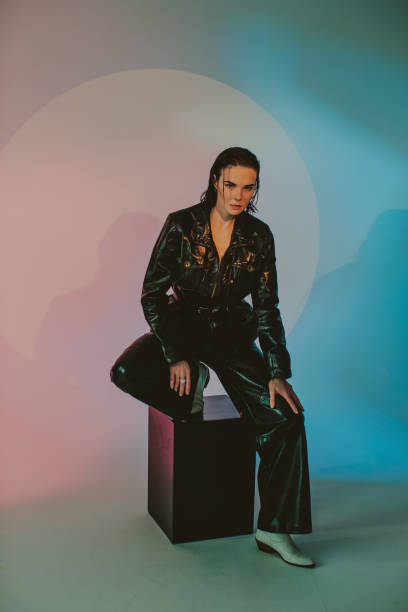istock Fashion model in studio 1458504467