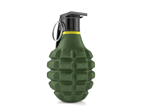 Grenade on a white background. 3d illustration.