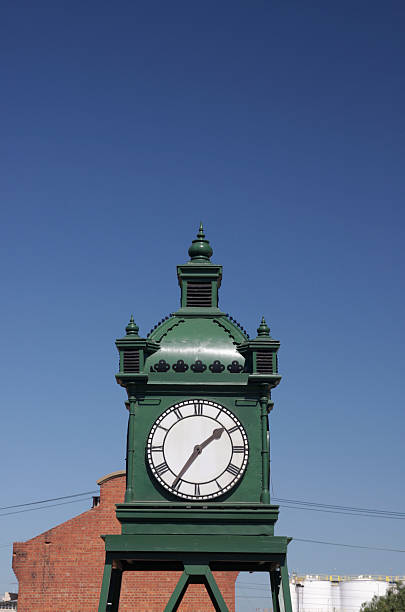 Old Industrial Clock stock photo