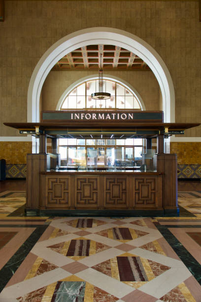 Information booth at LA Union Station lobby