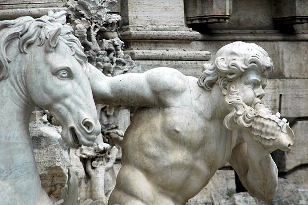 istock Trevi Fountain - Tritons 145850988
