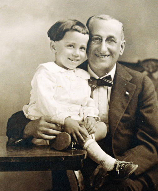 istock Vintage Grandfather And Grandson 145851012