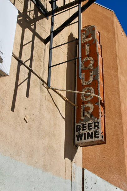 istock Liquor sign and a fire escape downtown 1458510462