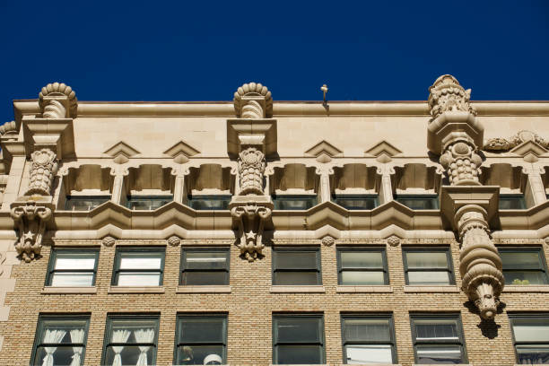 istock Architectural features on the upper floors of the building downtown 1458510494