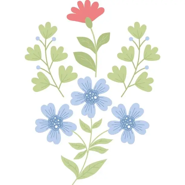 Vector illustration of Flower bouquet