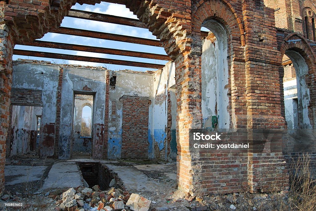 Old Ruins The ruins surrounding an old watchtower in Putyvl, Ukraine Ancient Stock Photo