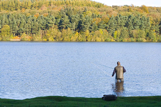 istock Gone Fishing - Man in water 145851639