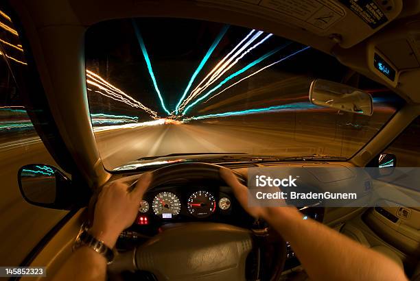 Nacht Beschleunigung Stockfoto und mehr Bilder von Lenkrad - Lenkrad, Auto, Betrunken