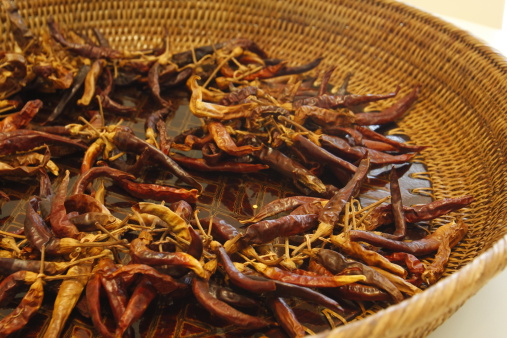 Sun dried chili peppers
