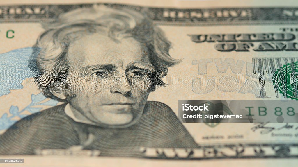 Inclinado Jackson - Foto de stock de Andrew Jackson - Presidente de los Estados Unidos libre de derechos