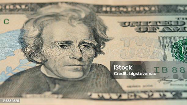 Inclinado Jackson Foto de stock y más banco de imágenes de Andrew Jackson - Presidente de los Estados Unidos - Andrew Jackson - Presidente de los Estados Unidos, Billete de banco, Billete de dólar estadounidense