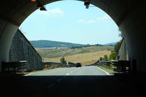 Italian tuscany road tunel infrastructure
