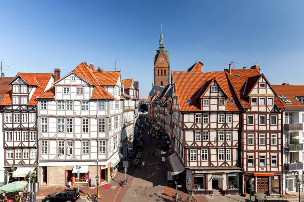 Hanover old town Beautiful view of the old town of Hannover, Lower Saxony, Germany gebäude stock pictures, royalty-free photos & images