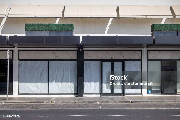 Façade Of A Empty Shop Stock Photo - Download Image Now - Store, Window, Building Exterior